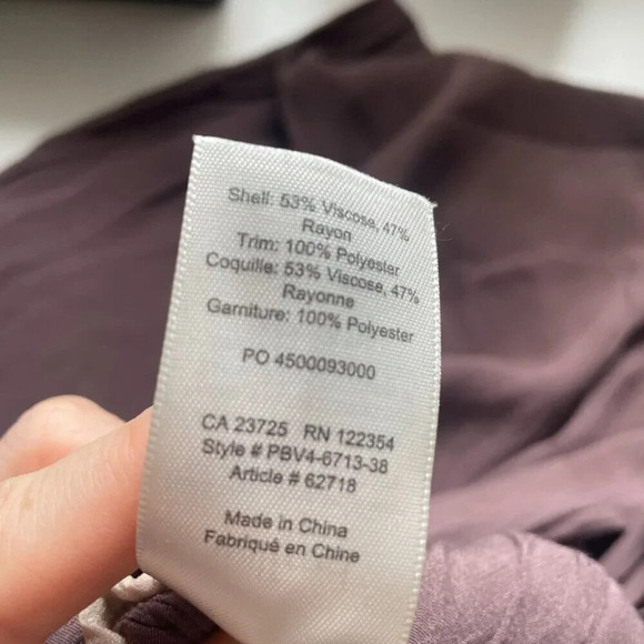 Aritzia Wilfred Faun Wide-Leg Pants Dark Mauve Purple  Size Medium - Picture 7 of 7